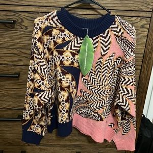 NWT Farm Rio Mixed Yawanawa Vanahu Sweater Size M